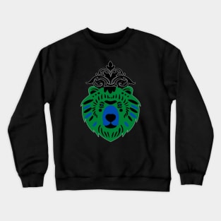 Green Bear with head jewelry Crewneck Sweatshirt